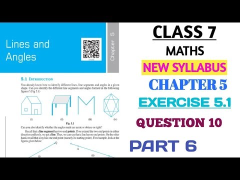 CLASS 7 MATHS CHAPTER 5 LINES AND ANGLES EXERCISE 5.1 QUESTION 10 PART 6 (NEW BOOK) @nksclasses
