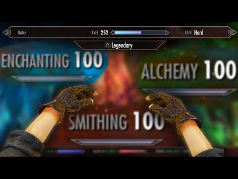 How to LEVEL up the Most BROKEN Skills in SKYRIM.. to 100