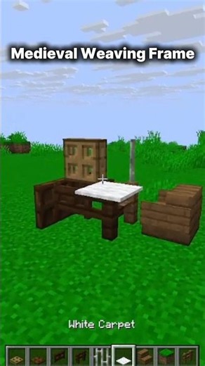 How to build a Medieval Loom in Minecraft! 🧵#shorts #minecraft
