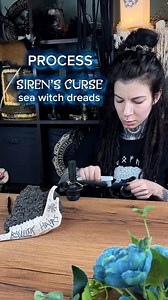DREAD PROCESS - Siren’s Curse 🧜‍♀️ Every single set on our website is 100% handmade and custom — no factory bases, no shortcuts. Yes, it takes time. No, it can’t be cheap. Because real quality takes real work. 🎥 Watch the creation of Siren’s Curse! Mermaid hair 🧜‍♀️ - a luxury ombre synthetic dread set with curls, textured braids, and a stunning color transitions! We use high-quality synthetic hair! 🌊 A dark sea witch dread extensions set in deep ocean blues, emerald greens, and abyssal tone
