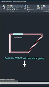 Dynamic Window Block in AutoCAD (Smart + Auto Wall Cut) #autocad #autocadtips