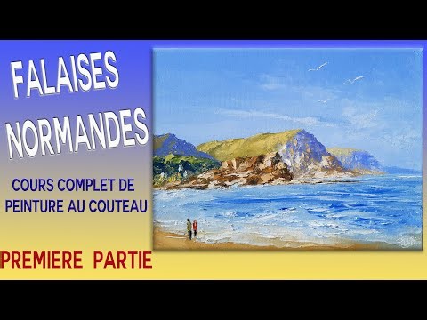 Falaises normandes - Tutoriel de peinture au couteau - P Clus- 1/2