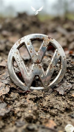Rusty Volkswagen Logo Restoration to Mirror Chrome