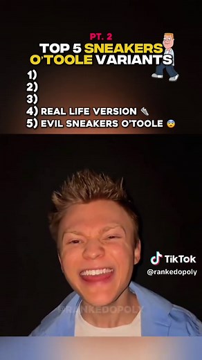 Top 5 Sneakers O’Toole Variants (Pt. 2) 👟 #top5 #ranking #sneakersotoole #familyguy #meme