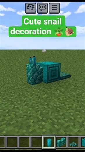 cute snail statue 🐌🪴. #minecraft #shortsfeed #shorts
