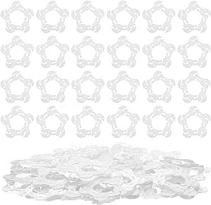 Syhood 200 Pcs Balloon Clips for Balloon Arch Flower Shaped White Bracket Buckle Connectors Clip Holders for Quick Knotting Birthday Wedding Baby Shower Party Decoration
