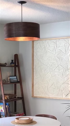 Mahogany Wood Pendant Light | Handcrafted Mid Century Modern Lighting for Kitchen and Dining Room | Wood Chandelier | DIAD by HANMN - Etsy