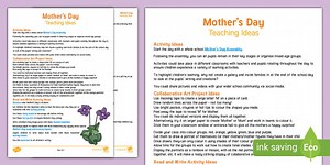 Mother's Day Whole School Themed Day Teaching Ideas