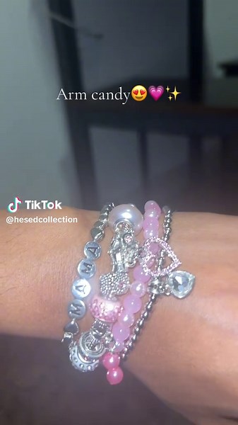 #Pinkstack #pinkbraceletstack #braceletstack #braceletstacks #valentinesdaygift #viral #giftideas #armcandy #armcandybracelets
