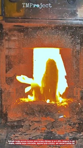 Stop Cold Shaping, Use Hydraulic Press to Forge Red Hot Steel Billet
