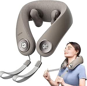 RENPHO Cordless Neck Massager with Heat, 6D Kneading Massage for Deep Tissue Pain Relief, Portable Heated Massager for Travel for Women & Men