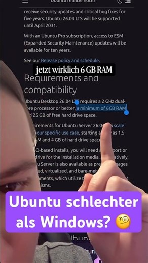Ubuntu schlechter als Windows? 🧐 #techtok #technology #ubuntu #linux #windows