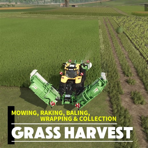 746K views · 3.8K reactions | Mowing, raking, baling, wrapping & collection! #farmingsimulator25 #agriculture #baling #tractor #silage | Mazarat Gaming | Facebook
