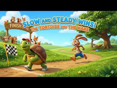The Tortoise and the Hare | Slow and Steady Wins! | Kids Story Rhyme | Peachy Rhymes