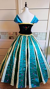 Inspired Anna Coronation Embroidery Dress, Anna Coronation Cosplay Costume - Etsy