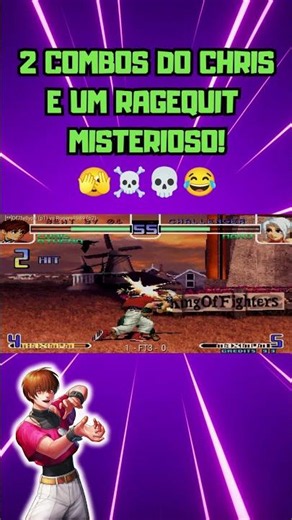 2 COMBOS DO CHRIS OU UM RAGEQUIT MISTERIOSO? #kof #ggpo #retrogaming