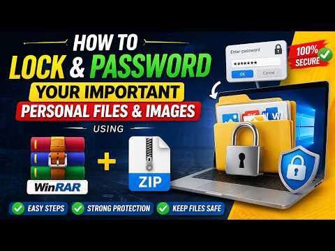How to 🔐Lock and Password you are Impotent and Personal File And Images using Winrar and Zip file