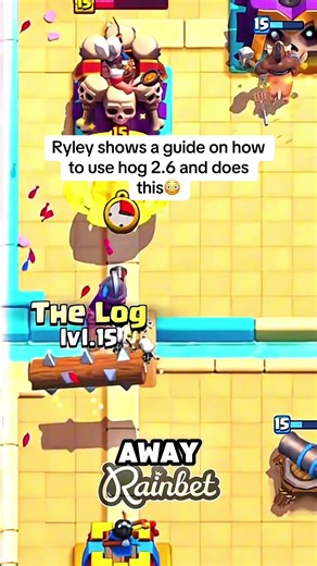 Ryley shows a guide on how to use hog 2.6 and does this😳 #clashroyale #fyp #clashclips #viral #ryley