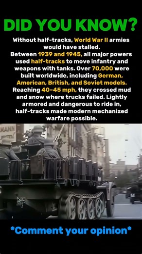 Half-Trucks were the Backbone of Transportation during WW2 #history #war #ww2 #shorts