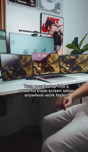 Turn your laptop into a powerful triple-screen setup anywhere work faster, smarter, and like a pro! The JSAUX FlipGo Horizon is a next-level portable monitor extender that adds two extra screens to your laptop, instantly boosting your productivity. Whether you're working, trading, coding, or editing, it gives you the space you need to multitask like never before. Designed with dual 15.6” HD displays, this device lets you switch between horizontal, vertical, or stacked screen layouts for maximum 