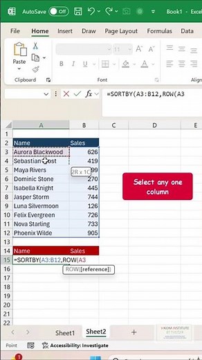 Reverse data using Sortby function