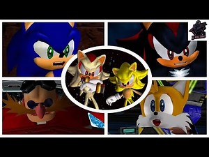 Sonic Adventure 2 Battle - All Bosses with Cutscenes + Ending (NO DAMAGE)