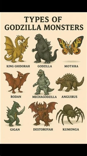 Top 10 Godzilla Monsters You Must See! #godzilla #mechagodzilla #mothra