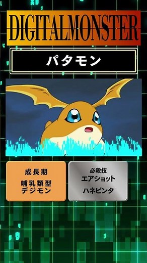 【#15デジモン 特別版！】「パタモン/PATAMON」編！#デジモン#DIGIMON#デジタルモンスター#short