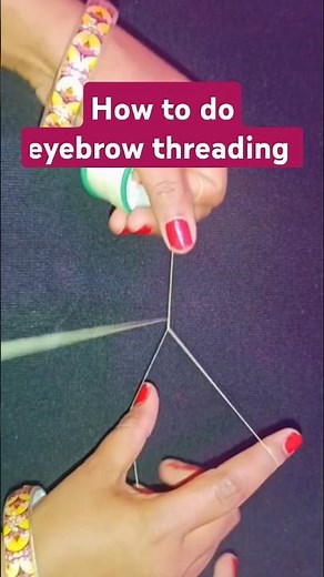 How to do eyebrow threading #diy #eyebrowthreading #beautytips #beautycourse #beautytutorial
