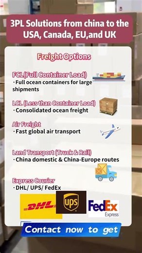 #3PL Solutions from China to USA, Canada, EU & UK | FCL, LCL, #AirFreight #ddp #shipping #logistics