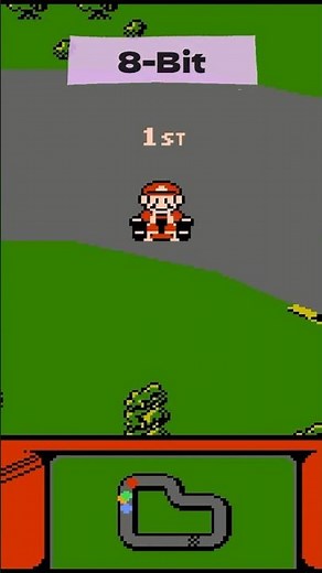 Mario Kart 8-BIT vs 16 BIT vs 32-BIT vs 64-BIT vs 128 BIT vs 256 BIT vs HD vs 4K #shorts #mariokart