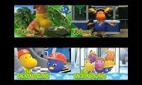 Mix of 4 videos from youtube : UP TO FASTER 4 PARISON THE BACKYARDIGANS