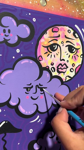 Moon Painting Tutorial - Create Your Own Night Sky Art