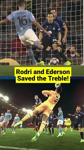 Rodri and Ederson Saved the Treble! #shorts #football #soccer