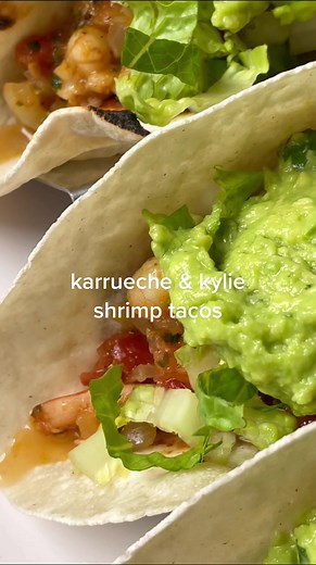 These are the best SHRIMP TACOS you’ll ever have 🌮 I was inspired by the Kerreuche Tran & Kylie Jenner shrimp taco recipe that went viral years ago for this! It’s SO easy - you only need a couple ingredients like tomato, onion, and old bay seasoning for the shrimp. And they cook in less than 10 minutes! 🙌 Makes 2 servings or 6 tacos. Ingredients: - about 1/2 lb of shrimp or 1.5 cups chopped - 1 small onion - 3/4 cup diced tomatoes — 2 Roma tomatoes - 3-4 TBS cilantro - 1-2 tsp Old Bay seasonin