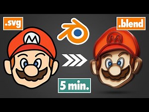 Convert SVG to 3D Model Tutorial - Quick and Easy - Blender 3D TUTORIAL
