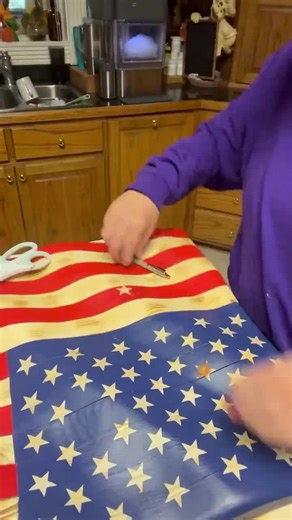 Custom UV DTF Sticker. Pine Wood Grain Stars for the American Flag - Etsy