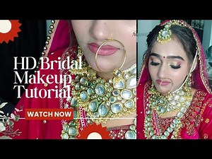 "HD Bridal Makeup Tutorial | Flawless Wedding Look for Every Bride