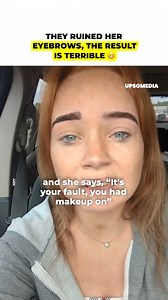 She went to the usual salon, but this time her eyebrows ended up horrible. | Positive