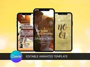 Animated Wedding Invitation, Canva Editable, DIY Template Design, Wedding Video Invitation, Premade Digital Wedding Electronic Invite - Etsy Australia