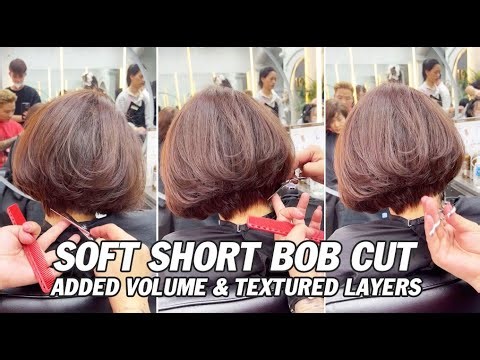 How to Cut Perfect Short Layers Bob Haircut With Added Volume | Textured Layered Bob (Step-by-Step)