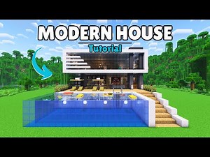 Minecraft Modern House Tutorial – Survival Base Design (Step-by-Step Build)