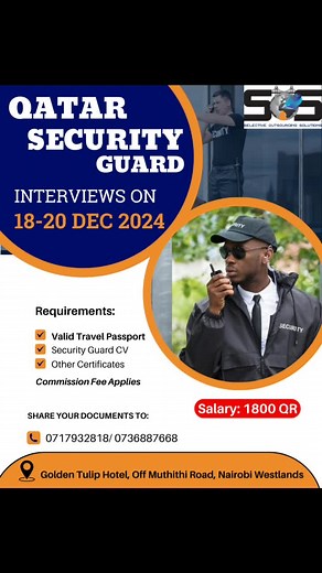 Immediate Hiring for Qatar Security Guard Positions