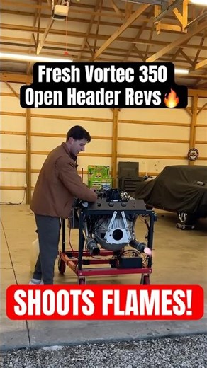 Freshly Built Vortec SBC 350 SHOOTS FLAMES Open Header Revs! Do you Think the Stock Heads are Good?