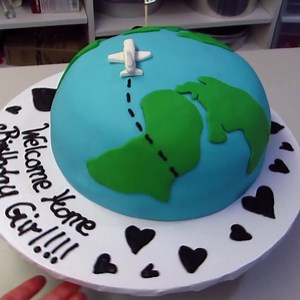 Globe Travel Cake! 🌎 | The Icing Artist