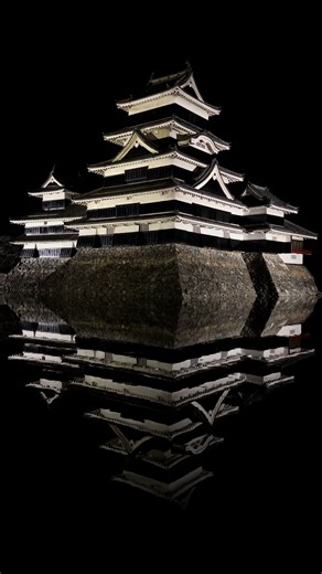 A night view of Matsumoto Castle