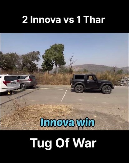 Tug Of War Innova vs Thar #thar #innova #shorts