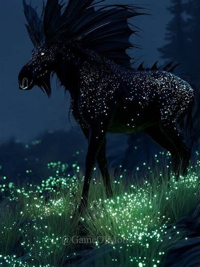 In the depths of mysterious space. #klingaicpp #klingai #Gameofmotion #Exoplanet #BioluminescentEcosystem #Space #BioluminescentPlants #NewPlanet