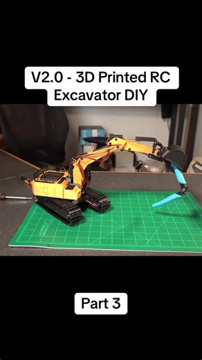 V2.0 - 3D Printed RC Excavator DIY