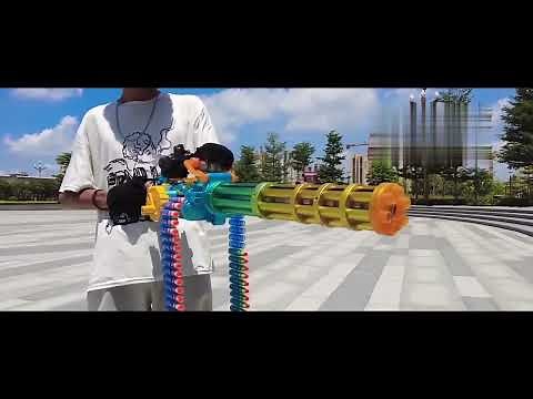 Gatling Nerf Machine Gun at Outdoor Nerf War